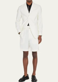3.1 Phillip LimMen's Pleated Self-Belt Tailored Shorts