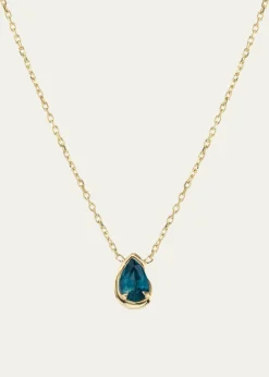 AaryahBB Thelma Teal Sapphire Necklace
