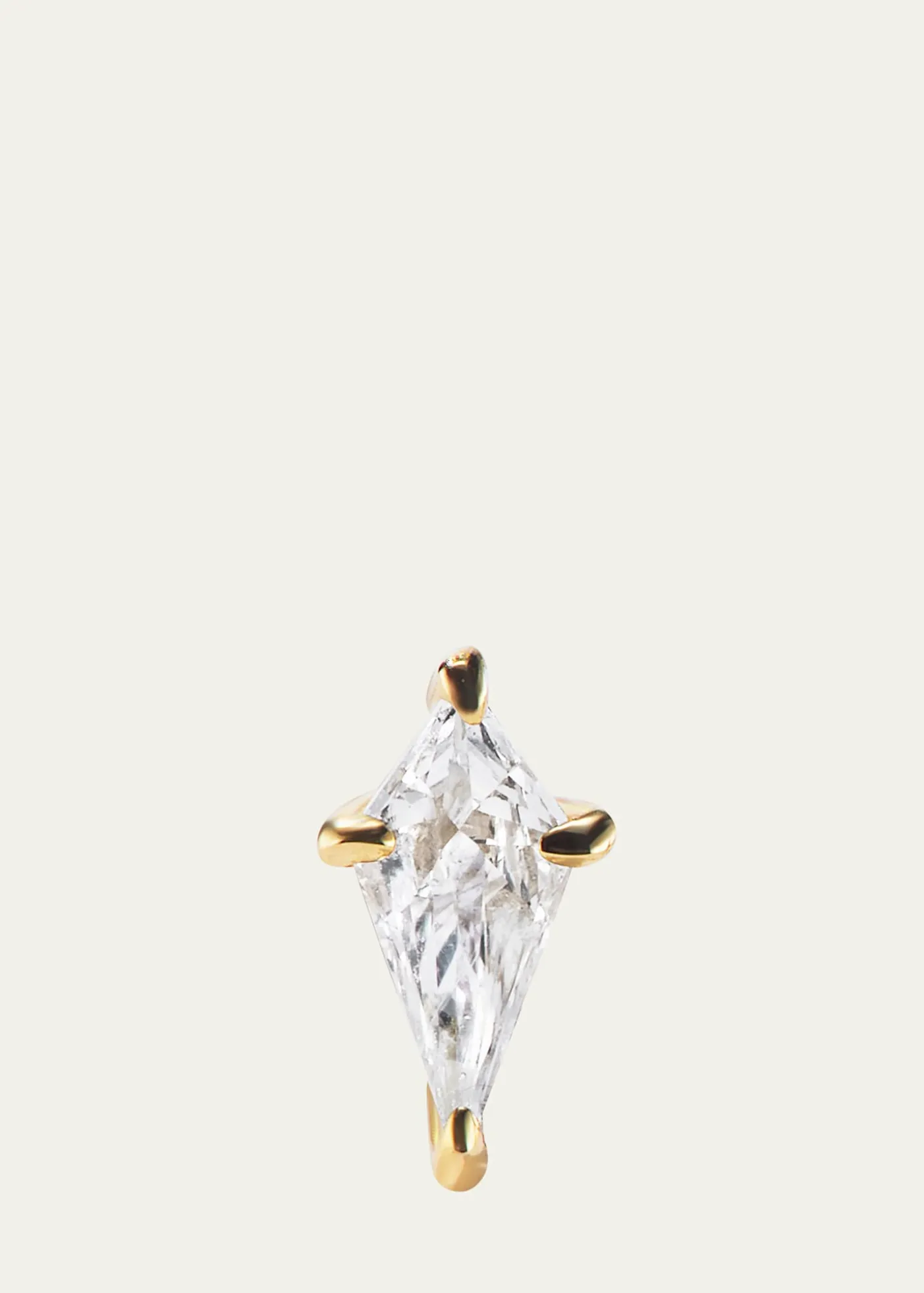 Aaryah14K Yellow Gold Kite Diamond Stud Earring, Single