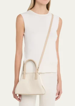 AkrisAi Two-Tone Leather Tote Bag