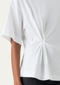 Akris puntoGathered Cotton Jersey Short-Sleeve T-Shirt