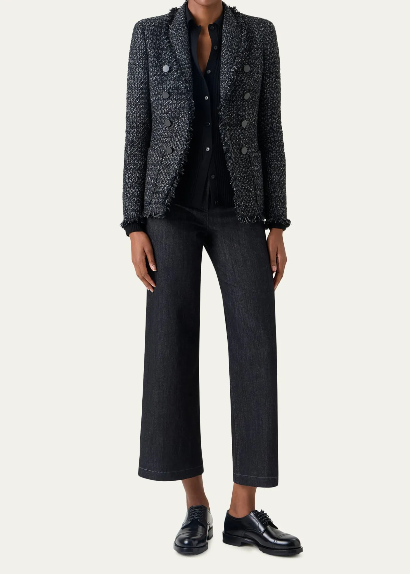 Akris puntoSalt and Pepper Tweed Jacket