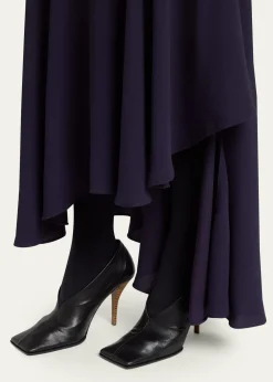 ALAIA90mm Square-Toe Leather Pumps