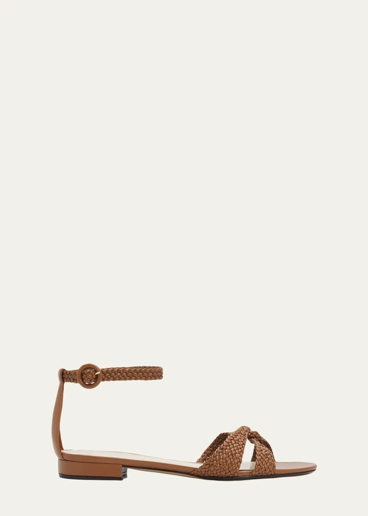 Alexandre BirmanSabrina Braided Leather Flat Sandals