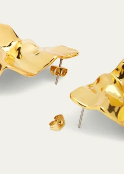 Alexis BittarCrumpled Gold Large Post Earrings