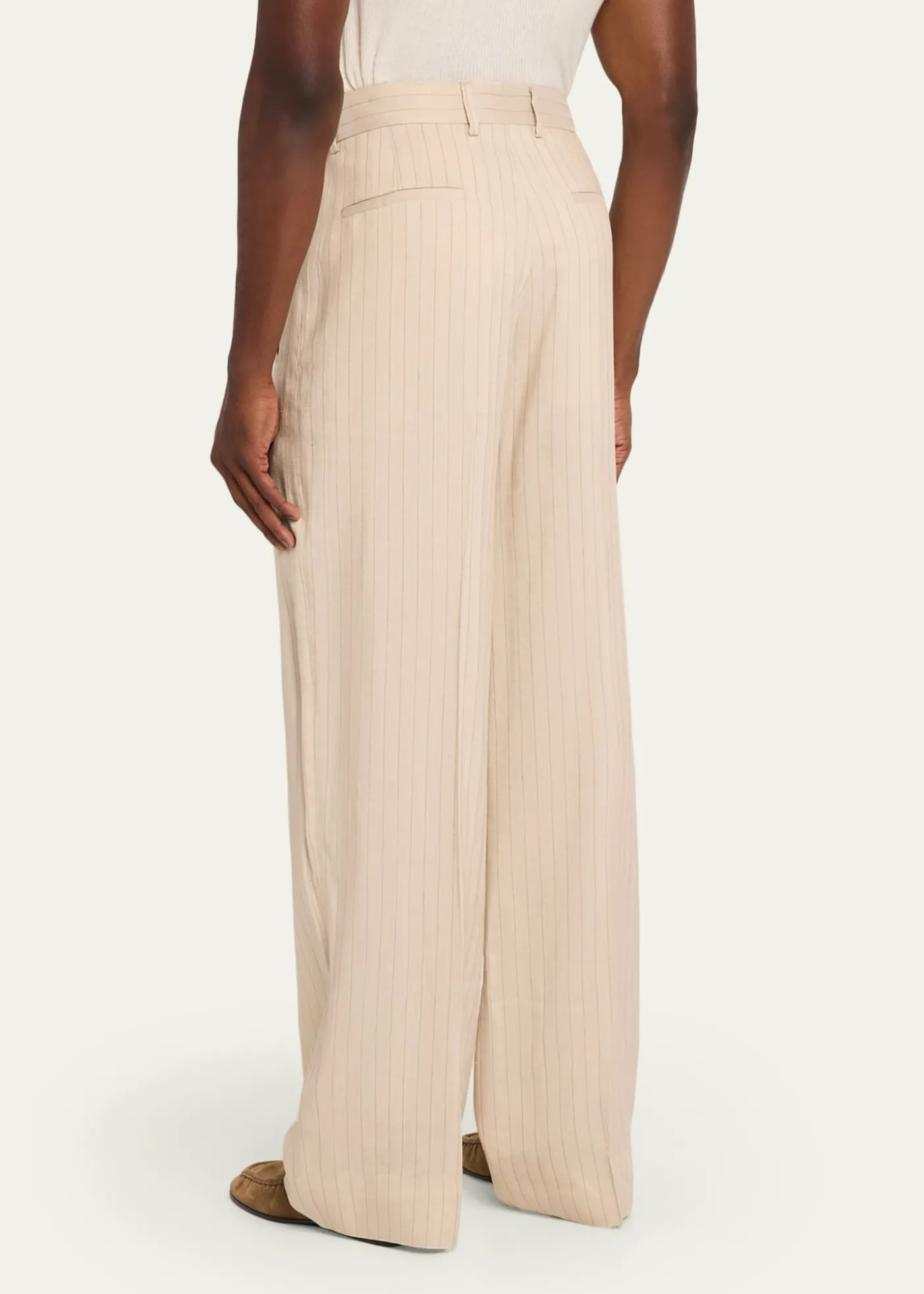 AmiriMen's Striped Linen-Blend Tailored Pants