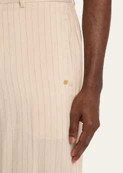 AmiriMen's Striped Linen-Blend Tailored Pants
