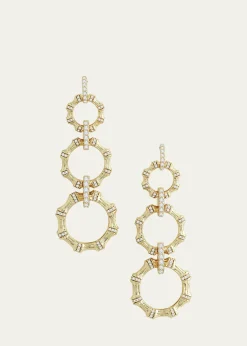 Anabel Aram JewelryBamboo Long Chain Earrings