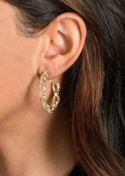 Anabel Aram JewelryEnchanted Forest Chain Hoop Earrings