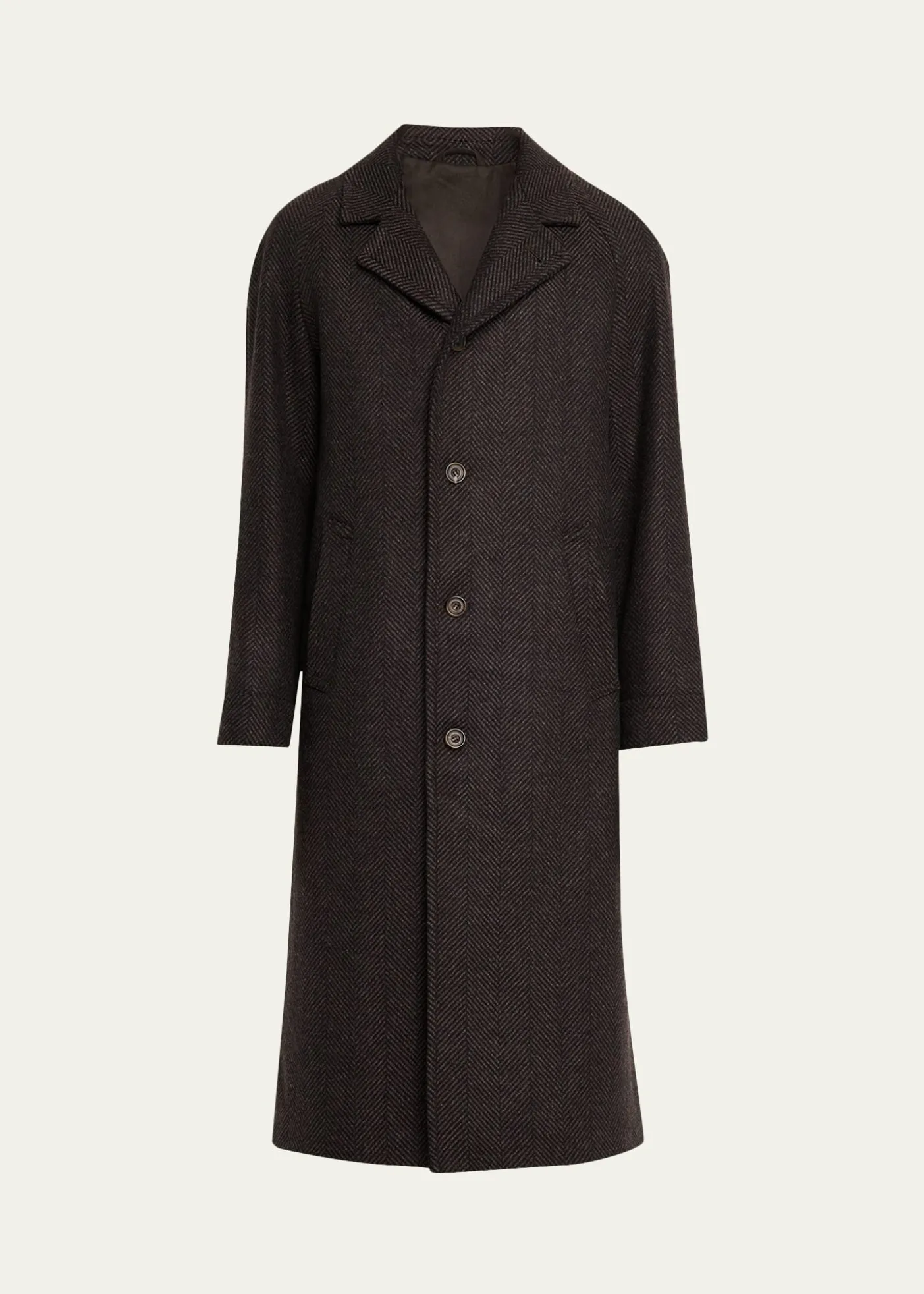 Anderson & SheppardMen's Herringbone Wool Overcoat