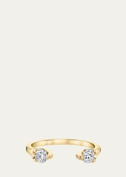 Anita Ko18K Yellow Gold Orbit Split Diamond Ring