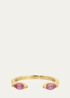 Anita Ko18K Yellow Gold Pink Sapphire Marquise Orbit Ring