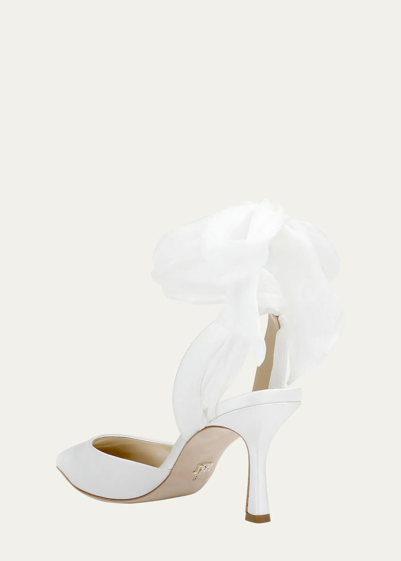 Badgley MischkaBlaze Satin Ankle-Wrap Halter Pumps