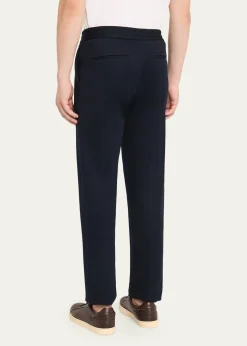 BaldassariMen's Jersey Straight-Leg Drawstring Pants