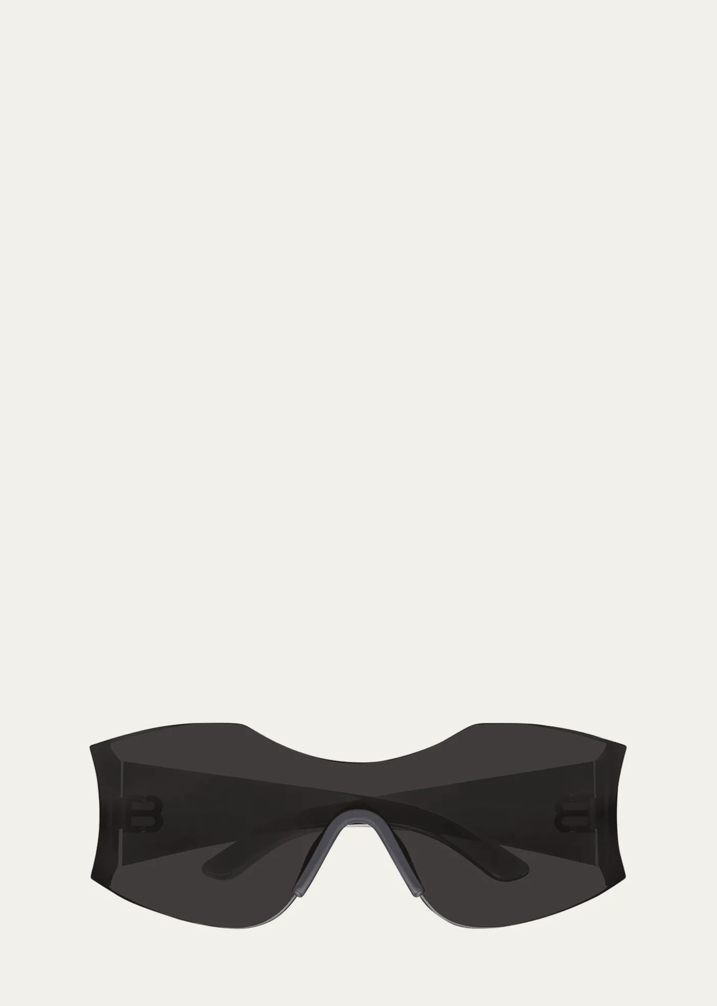 BalenciagaMen's BB Logo Nylon Shield Sunglasses
