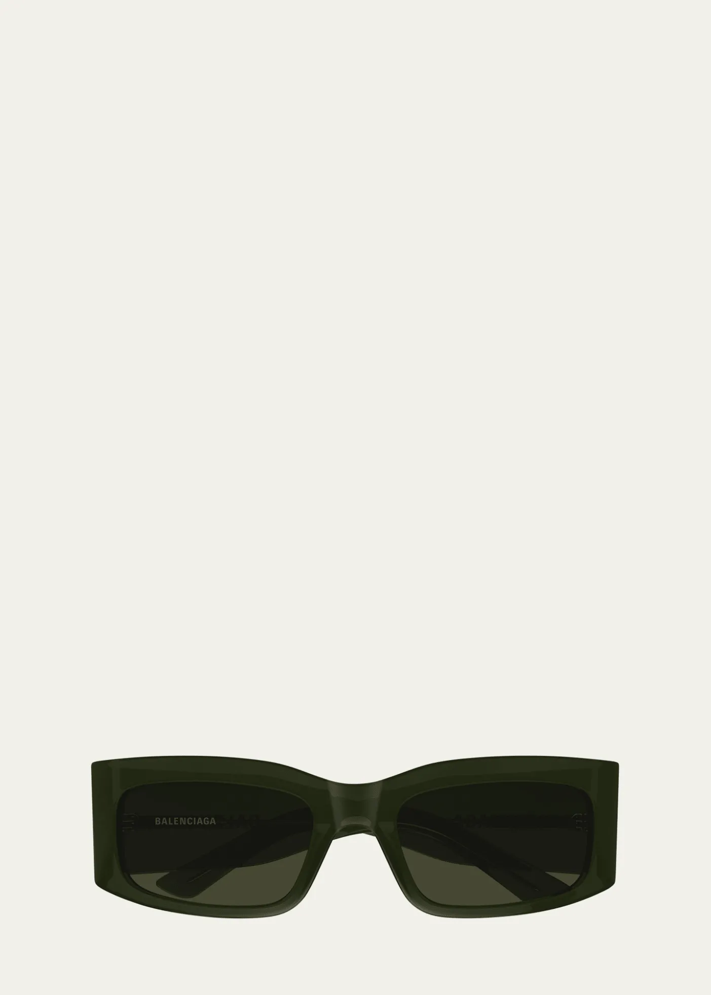 BalenciagaMen's BB0328S Acetate and Nylon Rectangle Sunglasses