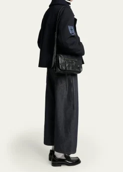 BalenciagaMen's Le City Flap Messenger Bag in Arena Lambskin