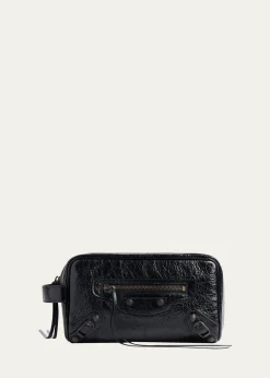 BalenciagaMen's Le City Leather Toiletry Bag