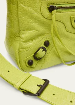 BalenciagaMen's Le City Moto Leather Shoulder Bag