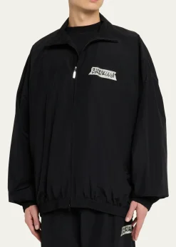 BalenciagaMen's Masking Tape Track Jacket