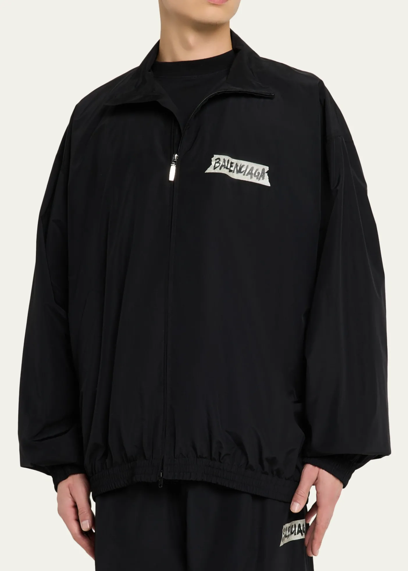 BalenciagaMen's Masking Tape Track Jacket