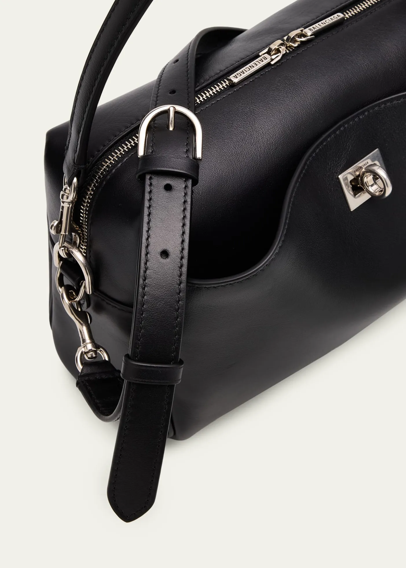 BalenciagaMen's Rodeo Leather Camera Bag