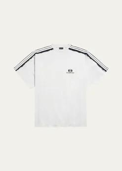 BalenciagaMen's Shoulder-Stripe Jersey T-Shirt