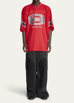 BalenciagaMen's Unity Sports Icon Mesh Jersey T-Shirt