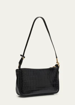 BalenciagaRodeo Croc-Embossed Leather Pochette