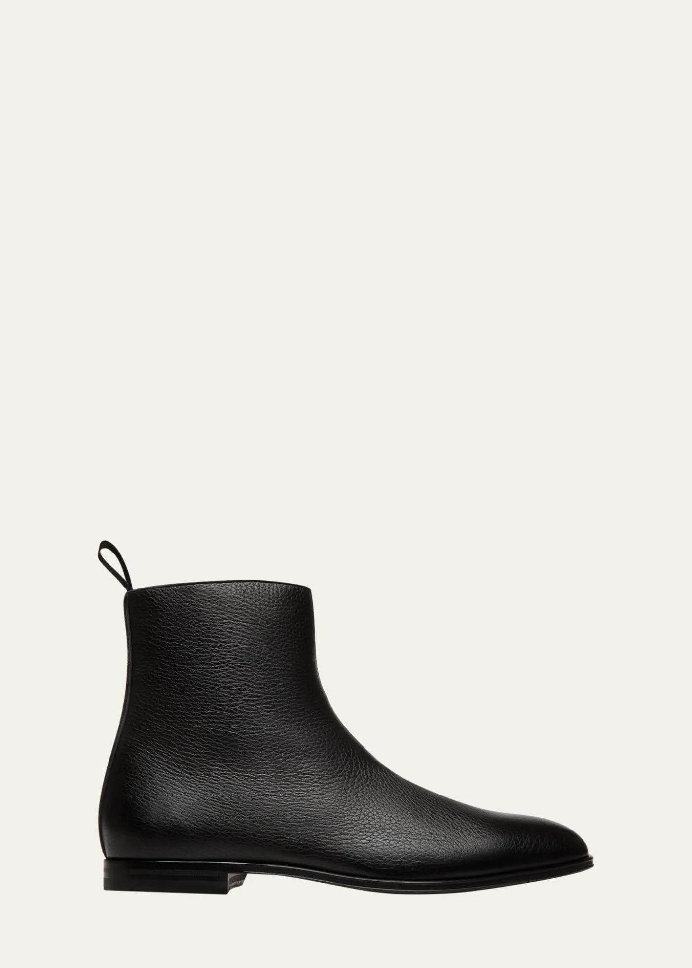 BallyMen's Wently Grainy Leather Side-Zip Ankle Boots