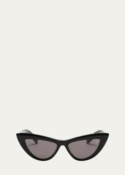 BalmainMonogram Acetate & Titanium Cat-Eye Sunglasses