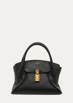 BalmainPulse Leather Top-Handle Bag