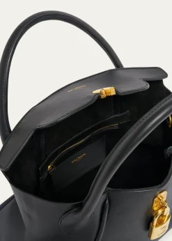 BalmainPulse Leather Top-Handle Bag