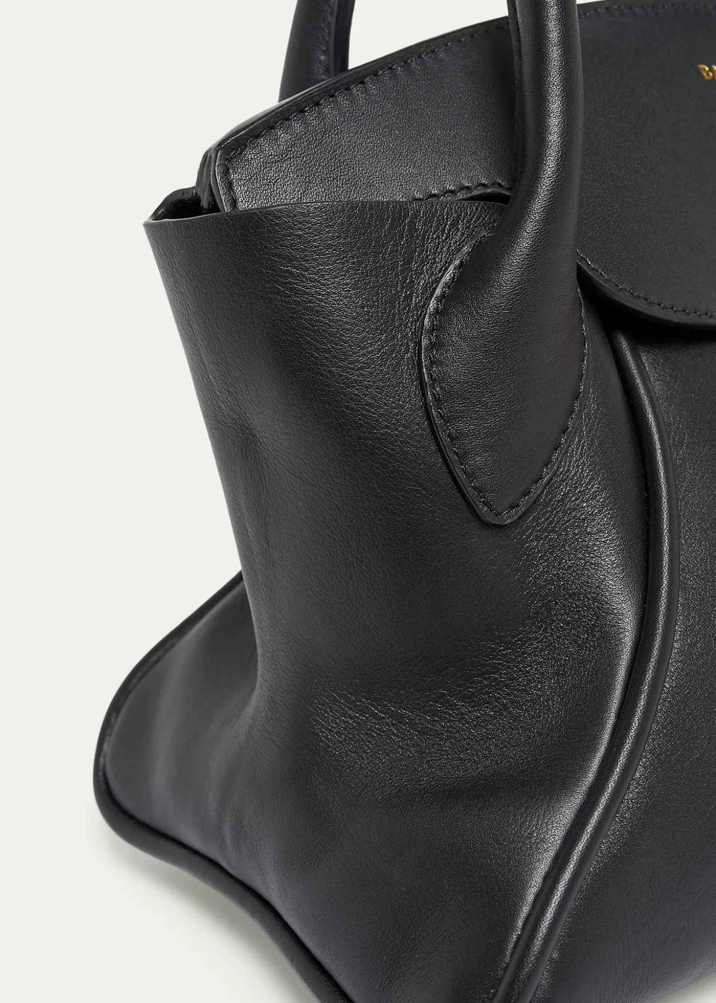 BalmainPulse Leather Top-Handle Bag