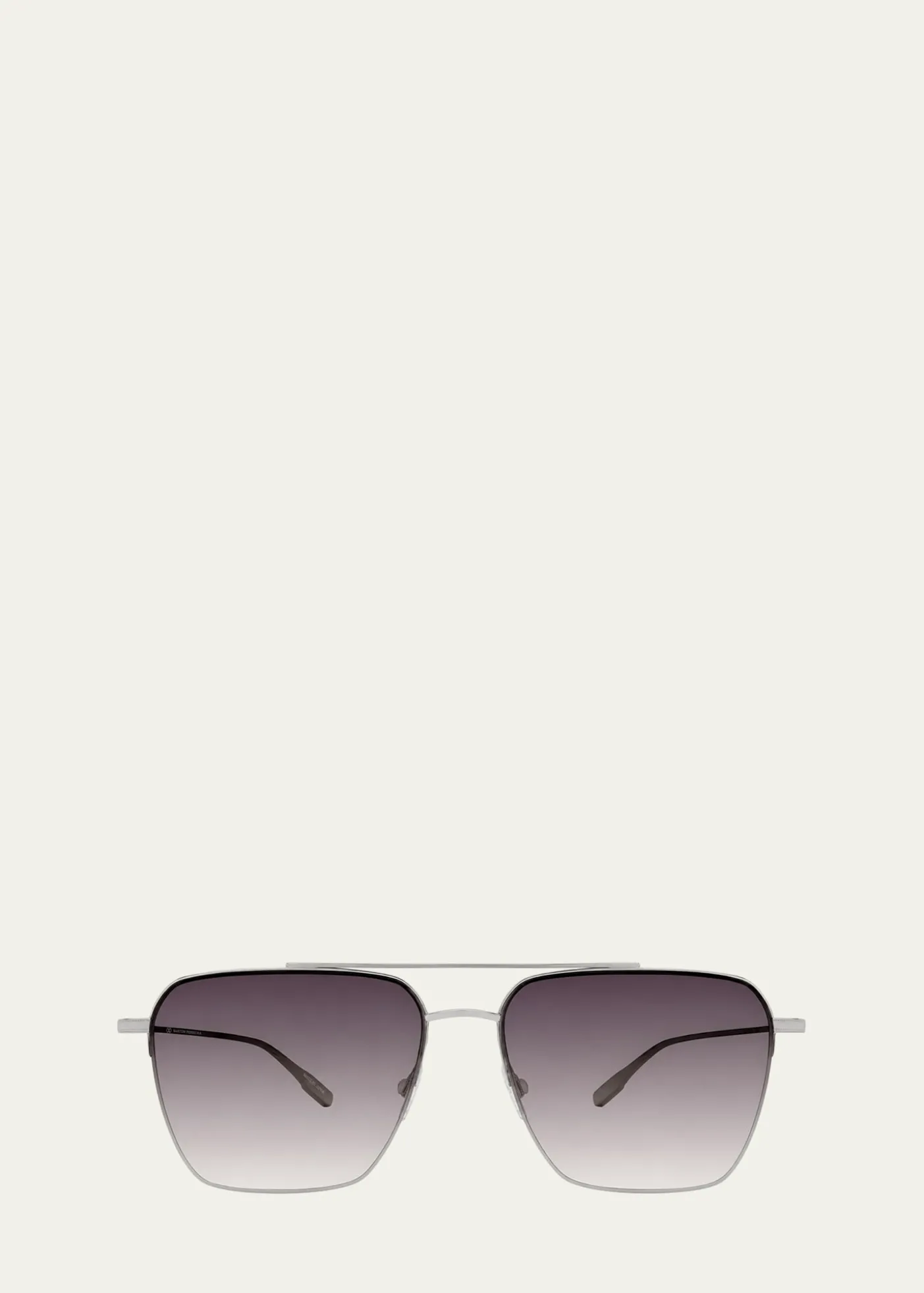Barton PerreiraMen's Double-Bridge Titanium Aviator Sunglasses