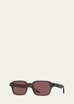 Barton PerreiraMen's Acetate Rectangle Sunglasses