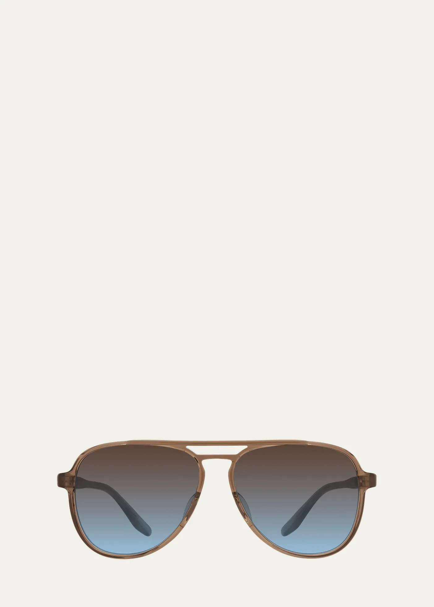 Barton PerreiraMen's Double-Bridge Acetate Aviator Sunglasses