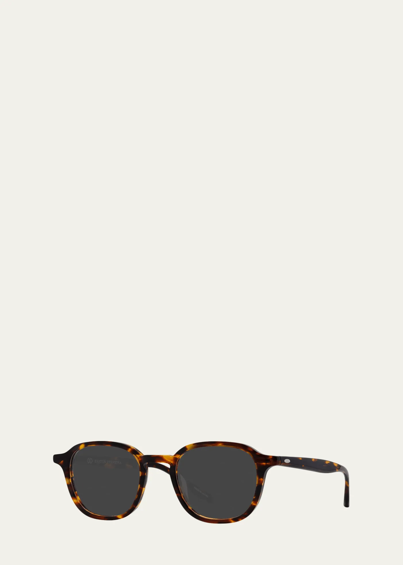 Barton PerreiraMen's Keyhole-Bridge Acetate Square Sunglasses