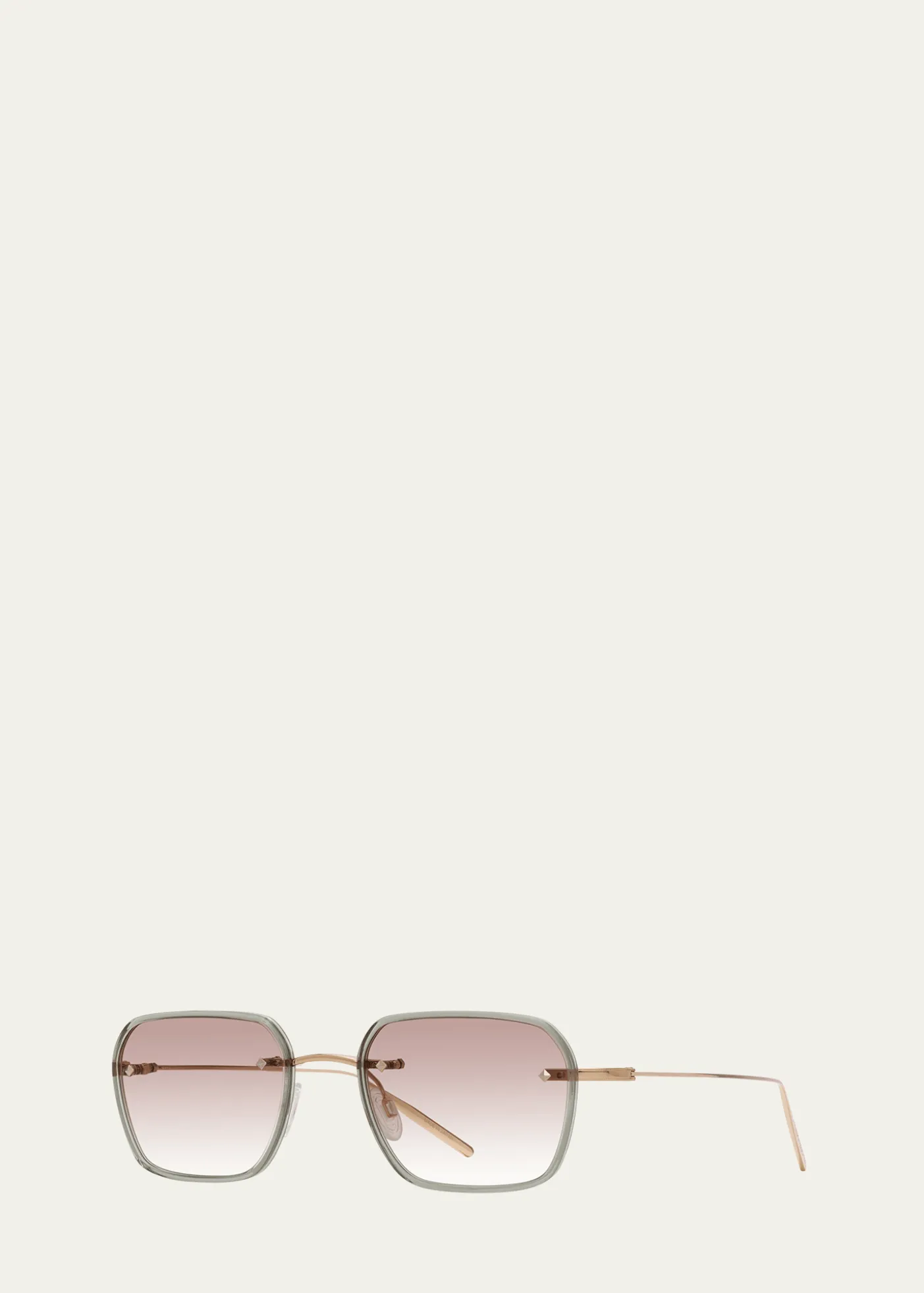 Barton PerreiraMen's Louie Titanium and Acetate Square Sunglasses