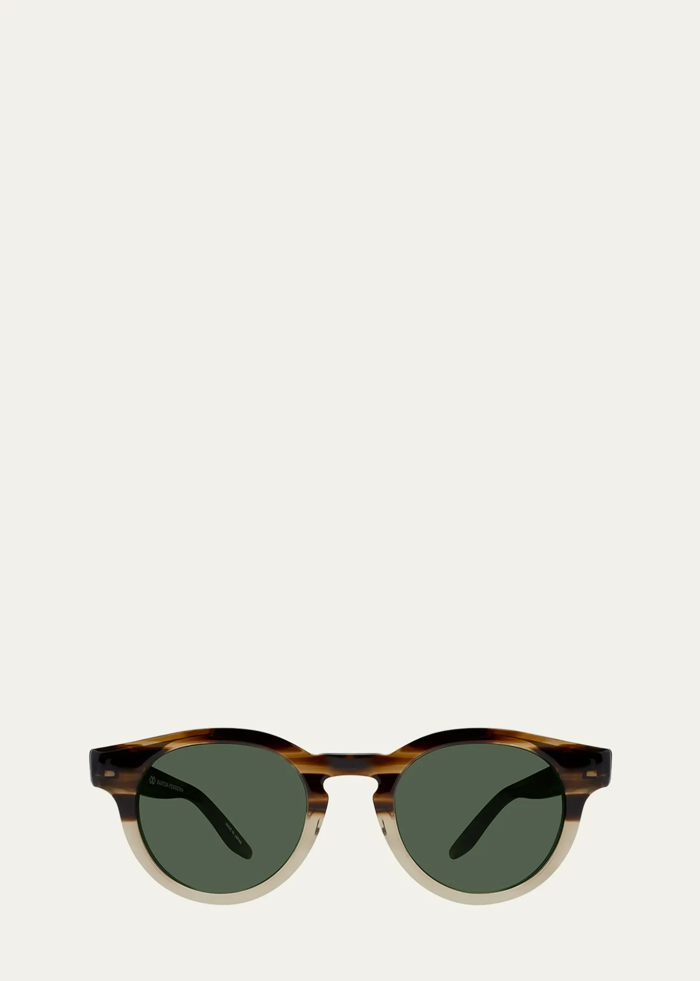 Barton PerreiraMen's Oxford Acetate Round Sunglasses