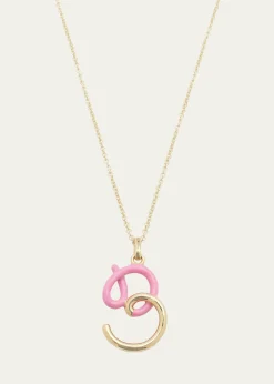 Bea BongiascaEnamel Letter Necklace