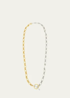 Ben-AmunLong Two-Tone Textured Necklace