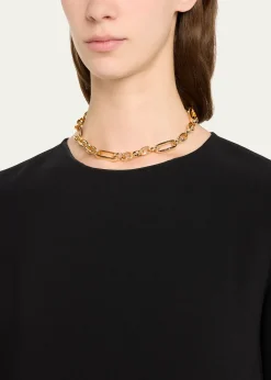 Ben-AmunOlivia Gold Oval Chain Link Necklace