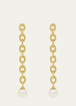 Ben-AmunPearly Chain-Link Earrings
