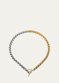 Ben-AmunTwo-Tone Twist Link Necklace