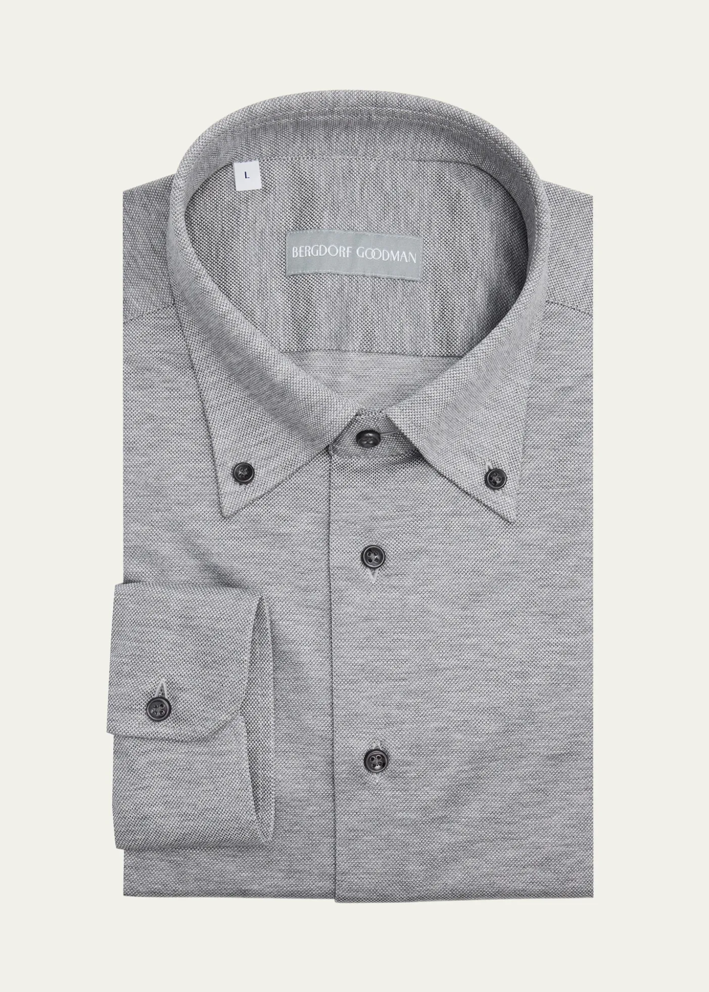 Bergdorf GoodmanMen's Cotton Pique Button-Collar Sport Shirt