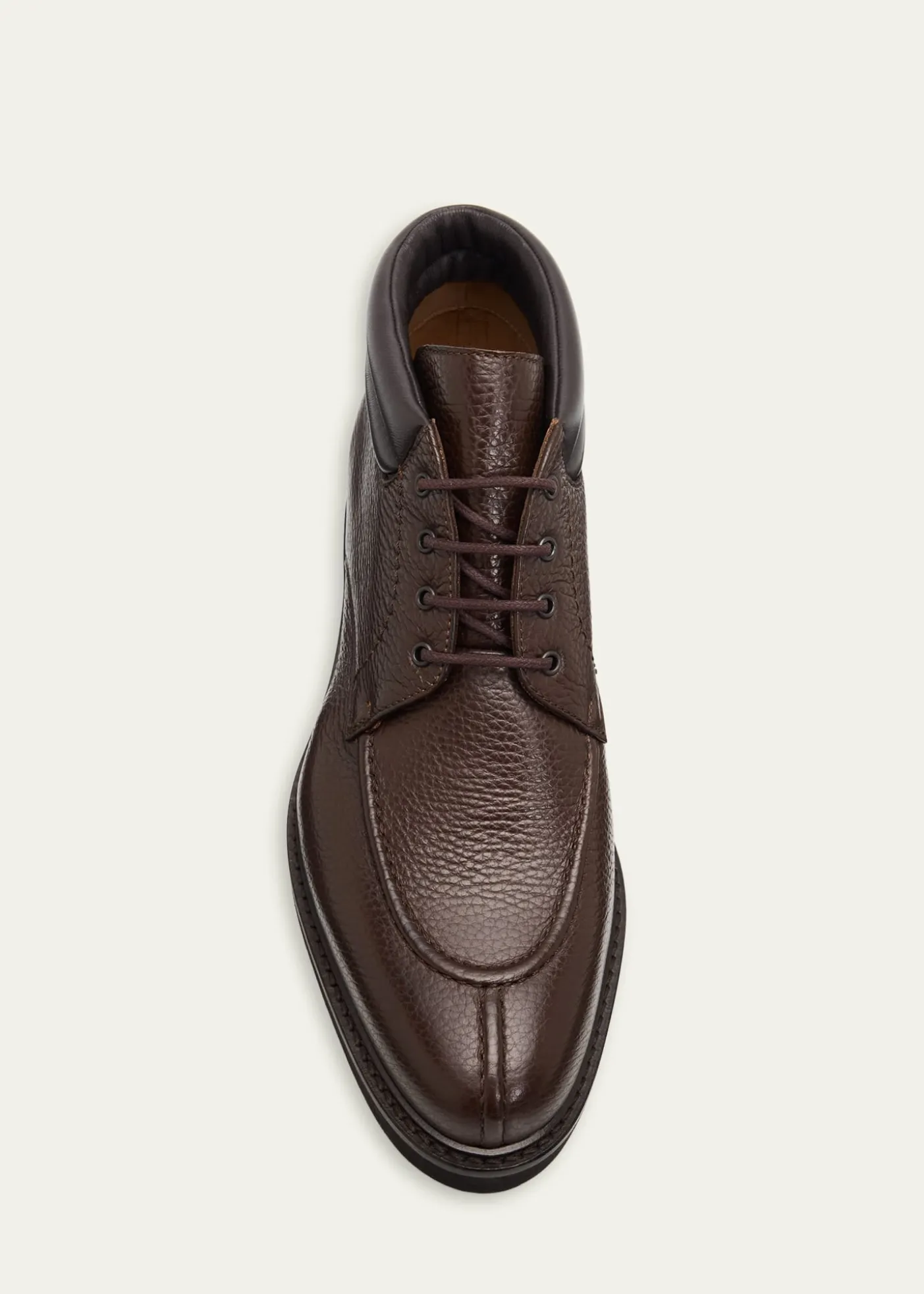 Bergdorf GoodmanMen's Grained Leather Napa-Collar Ankle Boots