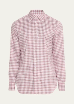 Bergdorf GoodmanMen's Plaid Button-Front Dress Shirt