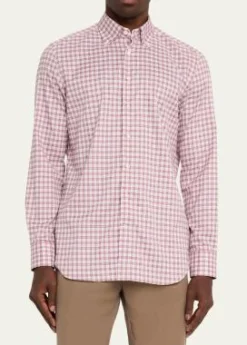 Bergdorf GoodmanMen's Plaid Button-Front Dress Shirt