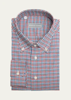 Bergdorf GoodmanMen's Cotton Gingham Button-Collar Sport Shirt